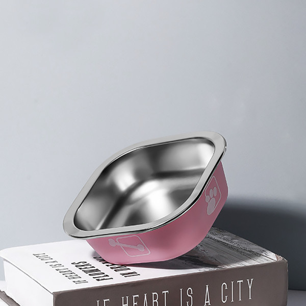 Миска для собак котов Taotaopets 1910002 металлическая Pink 160 мм