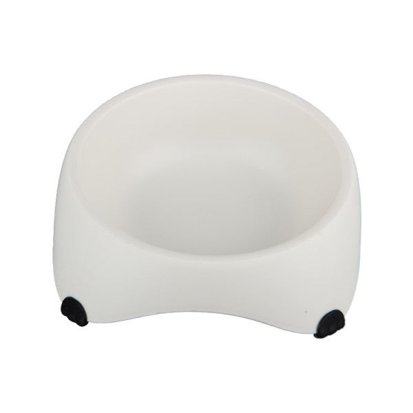 Миска для собак котов М120 пластиковая одинарная 300 мл Beige