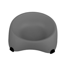 Миска для собак котов М120 пластиковая одинарная 300 мл Gray