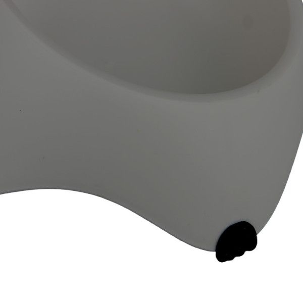 Миска для собак котов М120 пластиковая одинарная 300 мл Gray