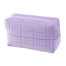 Женская косметичка 34018 несесер органайзер дорожная бьюти кейс плюшевая Purple
