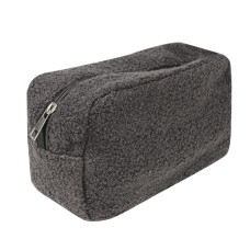 Женская косметичка B0220 несесер органайзер дорожний бьюти кейс плюшевая Gray