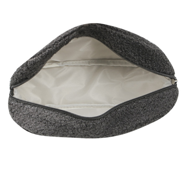 Женская косметичка B0220 несесер органайзер дорожний бьюти кейс плюшевая Gray