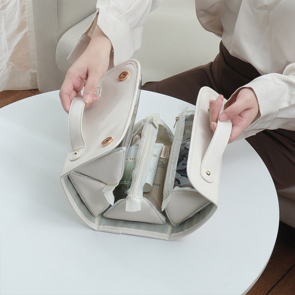 Женская косметичка SHY-02 несесер органайзер дорожная бьюти кейс White