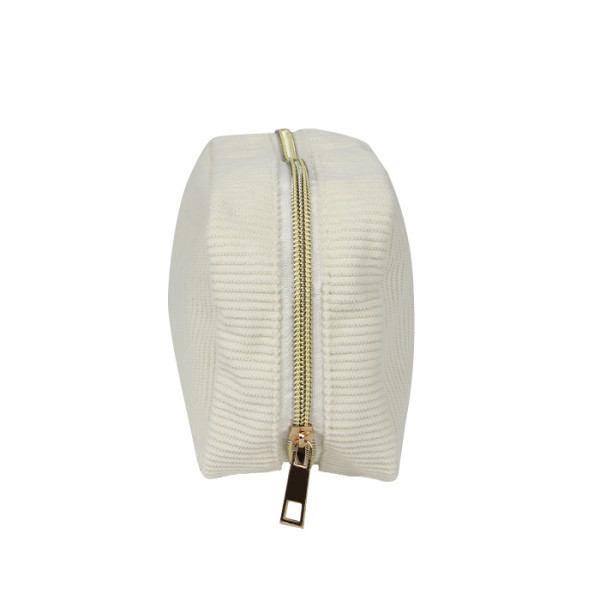 Женская косметичка ZUO 571 несесер органайзер дорожная бьюти кейс вельветовая Beige