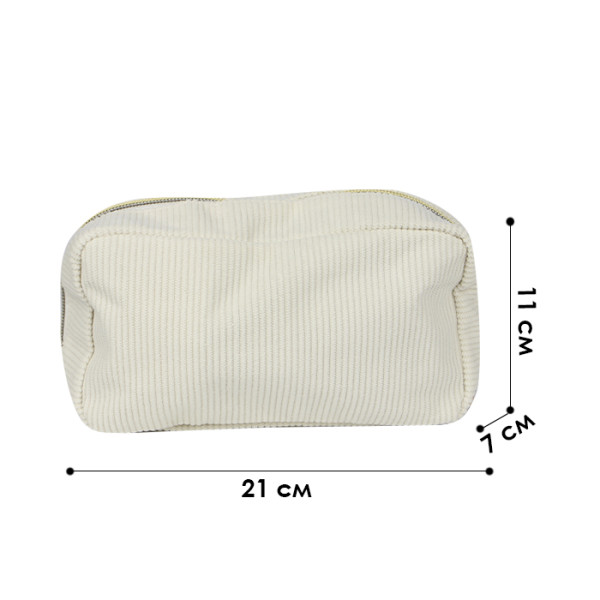 Женская косметичка ZUO 571 несесер органайзер дорожная бьюти кейс вельветовая Beige