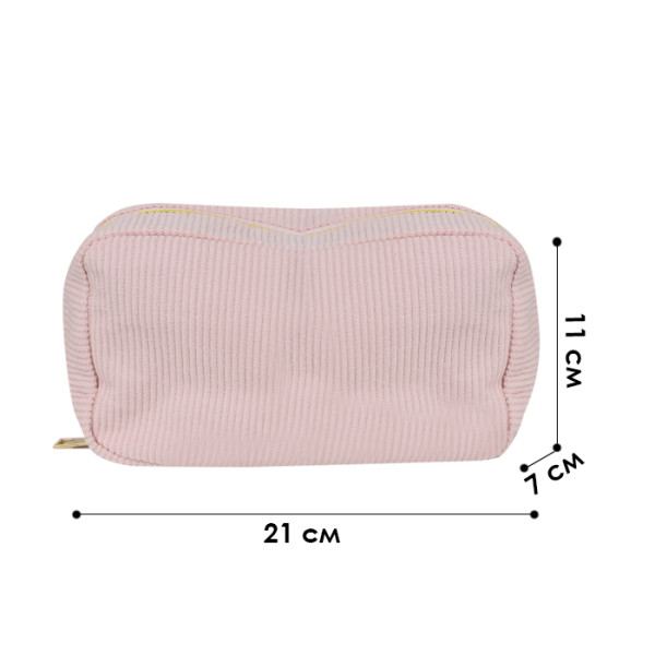 Женская косметичка ZUO 571 несесер органайзер дорожная бьюти кейс вельветовая Pink