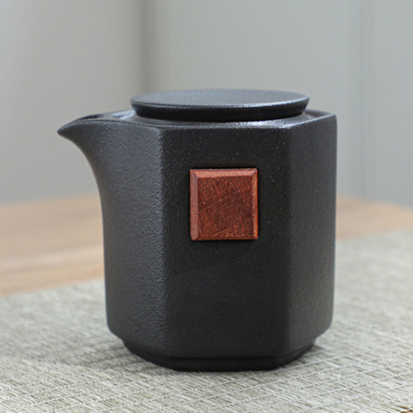 Дорожный набор 45521 для чайной церемонии из 7 предметов керамический Black