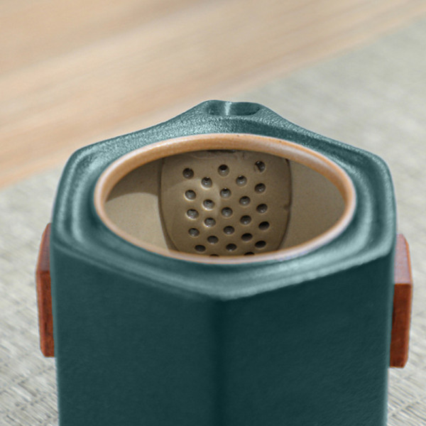 Дорожный набор 45521 для чайной церемонии из 7 предметов керамический Dark Green