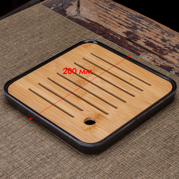 Дорожный набор для чайной церемонии керамический Black Matt