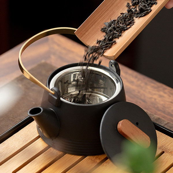 Дорожный набор для чайной церемонии керамический Black