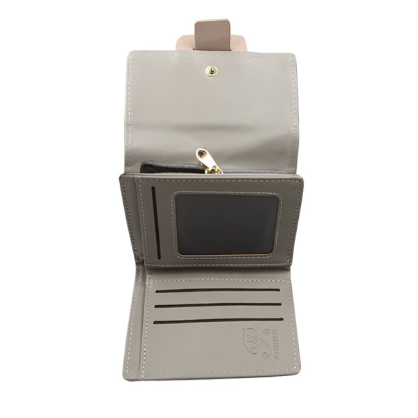 Женский кошелек Prettyzys 987 клатч с пряжкой повседневный Gray