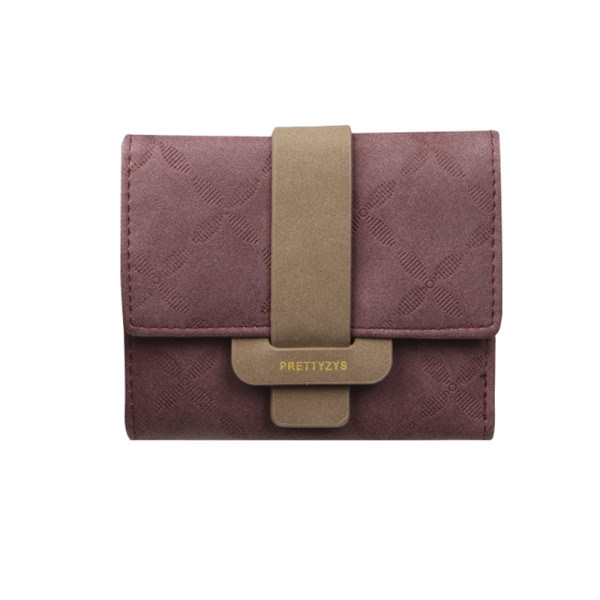 Женский кошелек Prettyzys 987 клатч с пряжкой повседневный Red