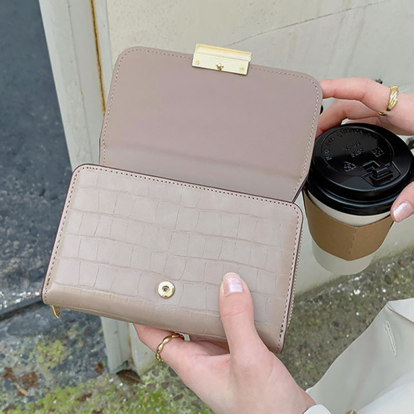 Женский кошелек EASTERN STAR C319-3A для купюр и карт с карманом для монет на молнии с застёжкой Latte