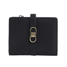 Женский кошелек Prettyzys PT23-2087 клатч с пряжкой повседневный складной  Black