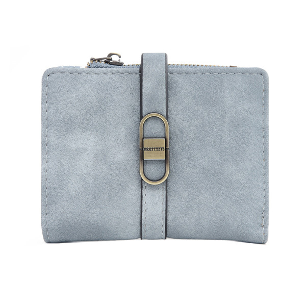 Женский кошелек Prettyzys PT23-2087 клатч с пряжкой повседневный складной  Blue