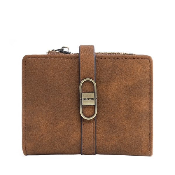 Женский кошелек Prettyzys PT23-2087 клатч с пряжкой повседневный складной  Brown