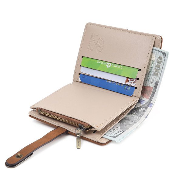 Женский кошелек Prettyzys PT23-2087 клатч с пряжкой повседневный складной  Brown