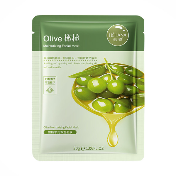 Маска для лица тканевая Hchana Moisturizing Facial Mask Olive