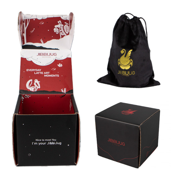 Питчер для молока JibbiJug молочник для вспенивания молока нержавеющая сталь градиент 600 мл Black Matt