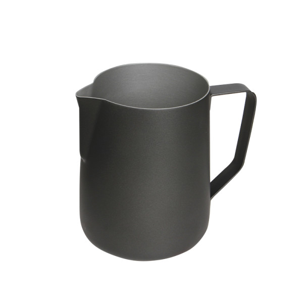 Питчер молочник для кофе JIMISI 12121 с тефлоновым покрытием для взбивания молока с длинным носиком Black 900 мл