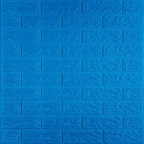 3D панель самоклеюча 700х770х5мм цегла Синій (003-5) SW-00000154