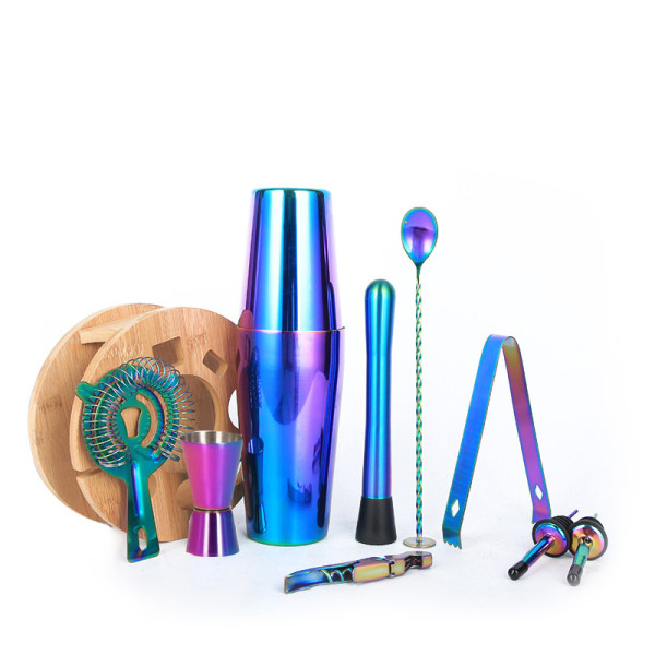 Подарочный набор для бара KM-TZS114 11 предметов барный инвентарь из нержавеющей стали Rainbow