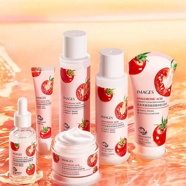 Подарочный набор с гиалуроновой кислотой и пептидами IMAGES Hyaluronic Acid Tomato Moisturizing 6 в 1