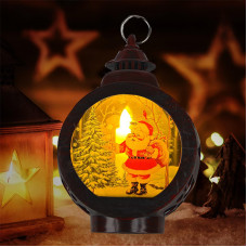 Декоративный фонарь новогодний 3265985 Дед Мороз рождественское украшения для дома Black + Red