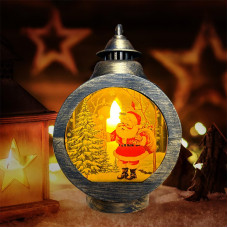 Декоративный фонарь новогодний 3265985 Дед Мороз рождественское украшения для дома Bronze