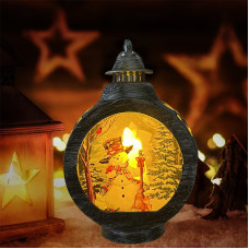 Декоративный фонарь новогодний 3265985 Снеговик рождественские украшения для дома Silver