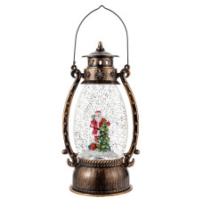 Декоративный подвесной фонарь новогодний 3283093 рождественское украшения 13,5*11*26 см для дома на батарейках Дед Мороз