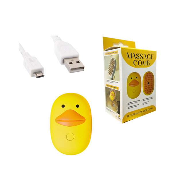 Паровая электрическая расческа Taotaopets 0910006 для чистки и удаления шерсти кошек и собак Yellow