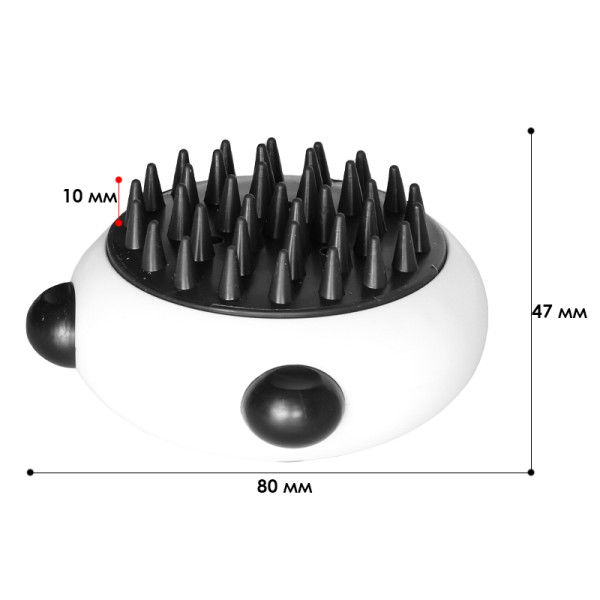 Щетка массажная для мытья собак и котов Taotaopets 07A5501 Black