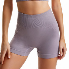 Шорты женские 1802# бесшовные для фитнеса пуш ап push up Лиловый L