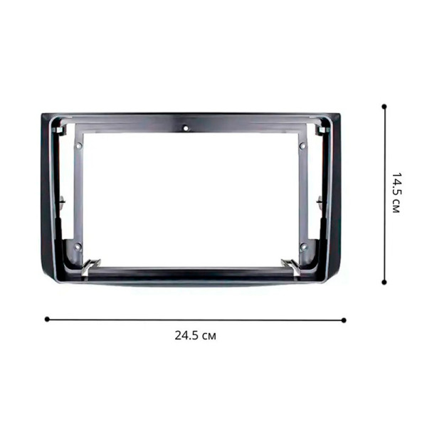 Переходная рамка Chevrolet Aveo 2007-2011 ZAZ Vida 2012+ Ravon Nexia R3 2016-2020 (6328) 9" Black