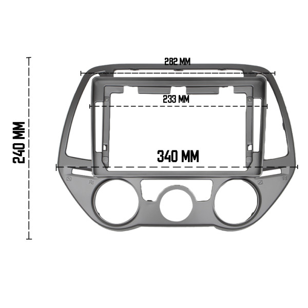 Переходная рамка Hyundai i20 2012-2014 (7288) 9"