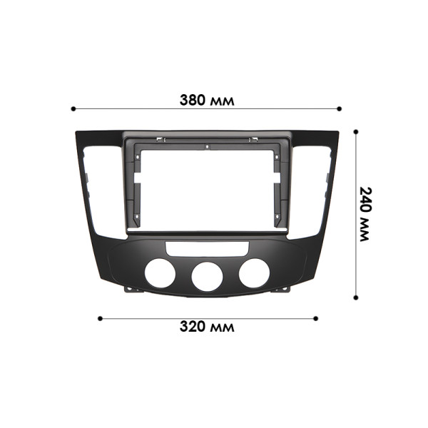 Рамка переходная для Hyundai Sonata (NF) 2008-2010 Manual AC (6538) 9"