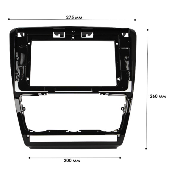 Переходная рамка Skoda Octavia 2004-2013 (TK 0229) 10,1" Black