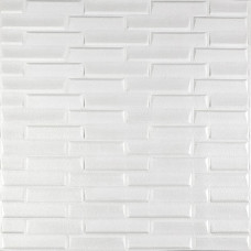 3D панель самоклеюча кладка 770х700х5мм Біла (031) SW-00000167