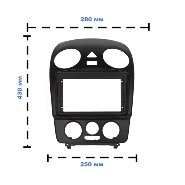 Переходная рамка Volkswagen Beetle 1997-2010 (7074) 9"
