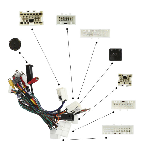 Переходной штатный комплект с проводкой Infiniti FX35 FX45 2007-2009 9" (1234-305) + canbus