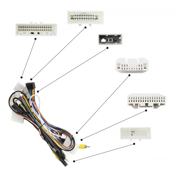Переходной штатный комплект с проводкой Infiniti Q70 2013-2020 9" (1234-304) + canbus