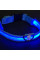 Светодиодный LED ошейник USB светящийся для собак и котов Blue L