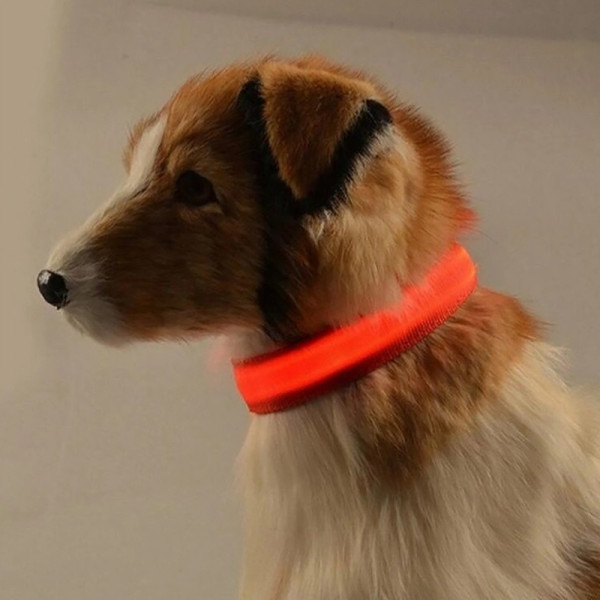 Светодиодный LED ошейник USB светящийся для собак и котов Red XS