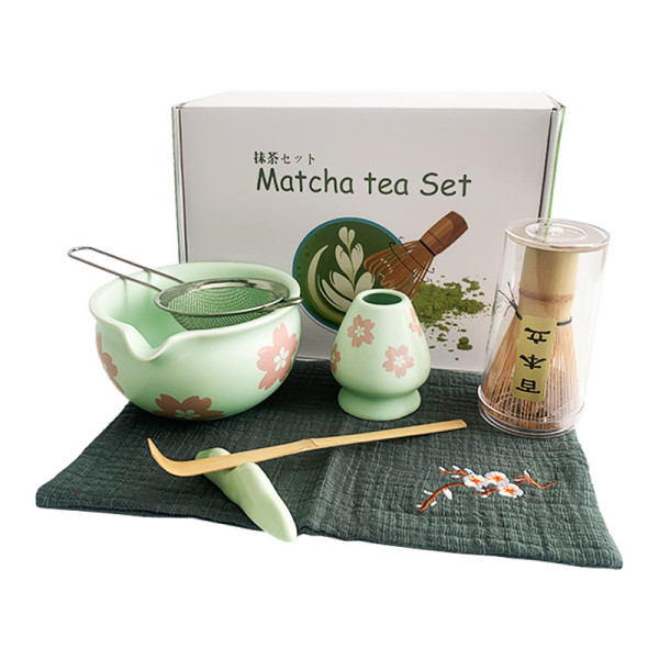 Набор Mavanto 5645 для приготовления чая матча 7 предметов Light Green