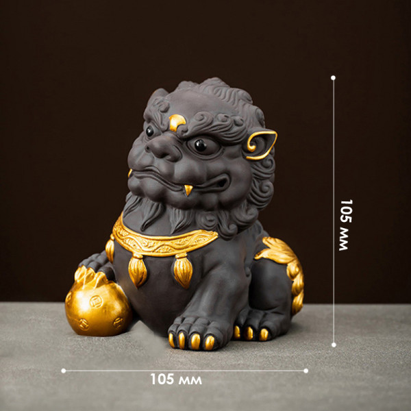 Фигурка для чайной церемонии Львица золотая приносящая счастье