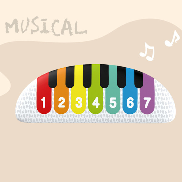 Детский развивающий интерактивный коврик SDZ-1817 музыкальный пианино с дугой и погремушками для младенцев Elephant Black