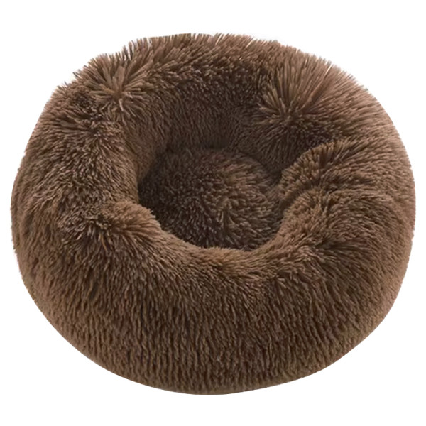 Лежак пуфик для котов собак круглый 552201 L Brown