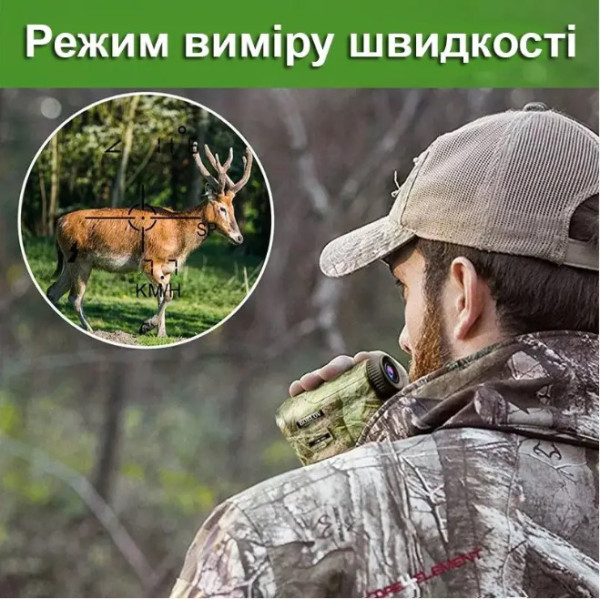 Професійний водонепроникний лазерний далекомір Boblov NK-1000 з вимірюванням кута та швидкості, дальність до 1000 метрів.